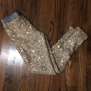 Gold Sequin Leggings